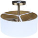 Rexton 2 Light 13 inch Matte White and Gold Semi-Flush Mount Ceiling Light