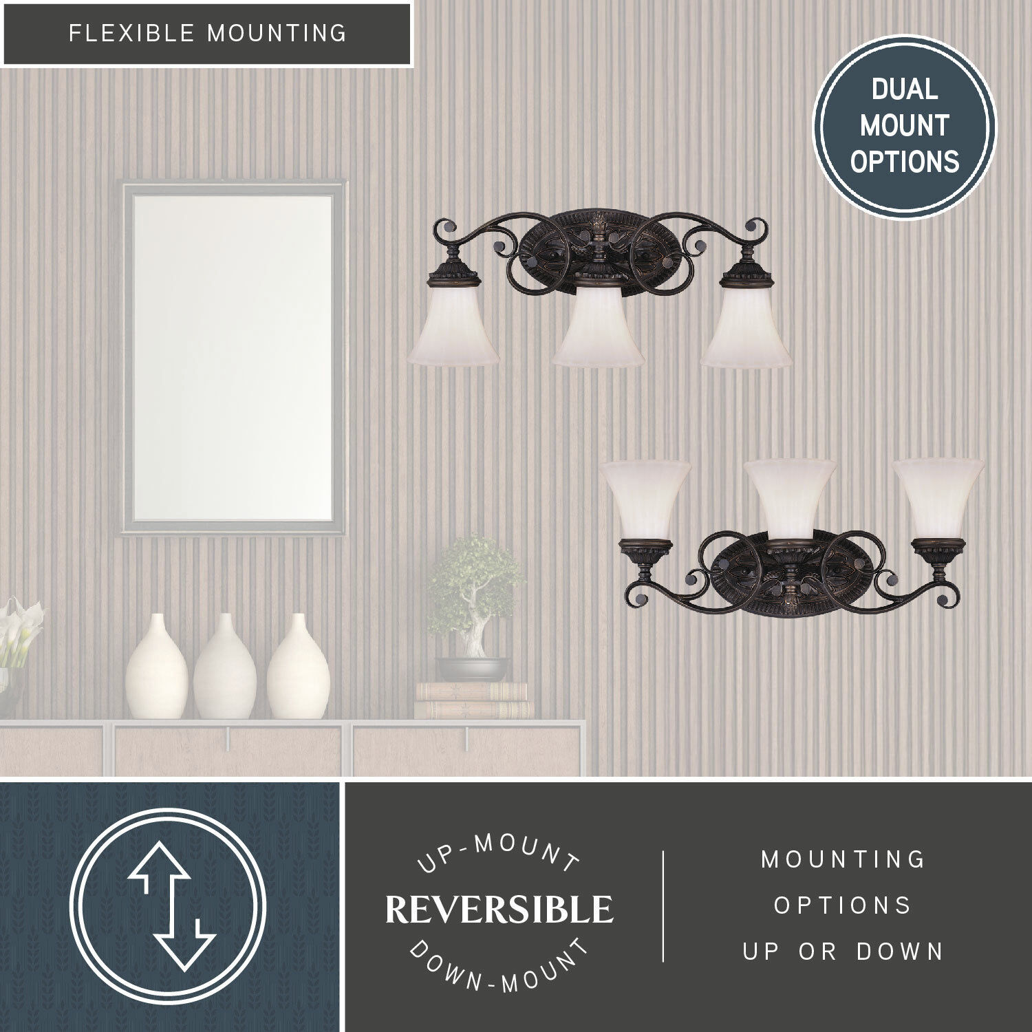 Avenant LED 23 inch Venetian Bronze Bathroom Light Wall Light