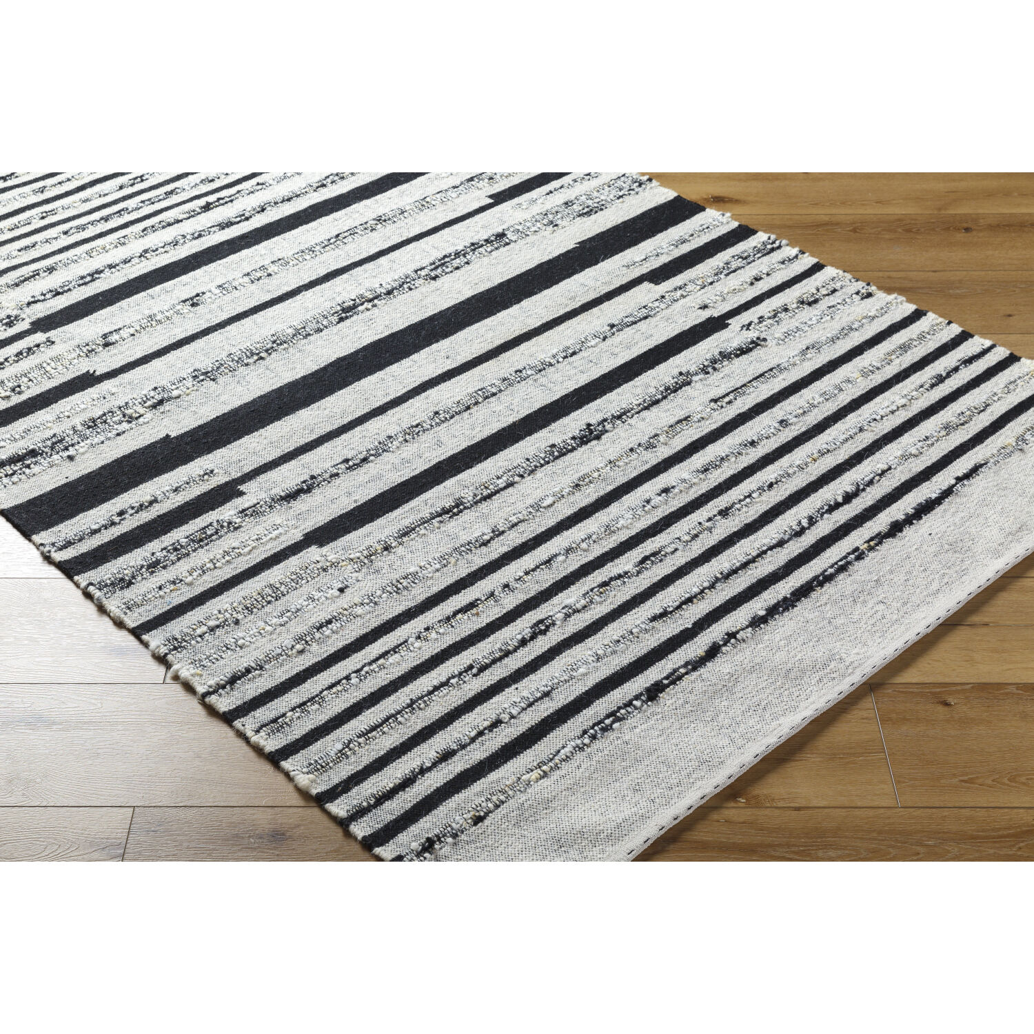 Goteborg 36 X 24 inch Ivory/Black Handmade Rug in 2 x 3