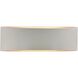 Ambiance LED 16 inch Matte White and Champagne Gold ADA Wall Sconce Wall Light
