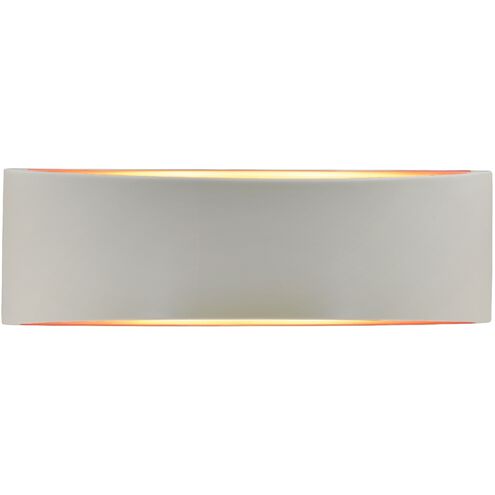 Ambiance LED 16 inch Matte White and Champagne Gold ADA Wall Sconce Wall Light
