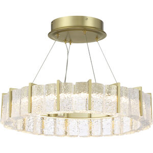 Sevryn LED 19.63 inch Soft Brass Ring Pendant Convert to Semi-Flush Ceiling Light