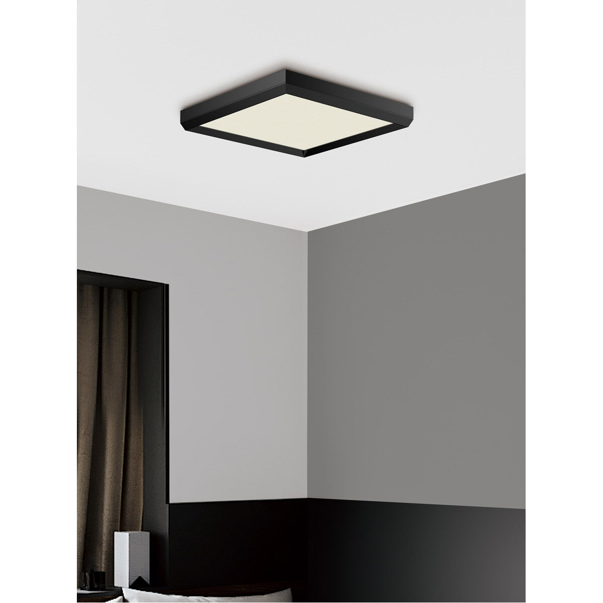 Skylight 18 inch Satin Dark Gray Flush Mount Ceiling Light