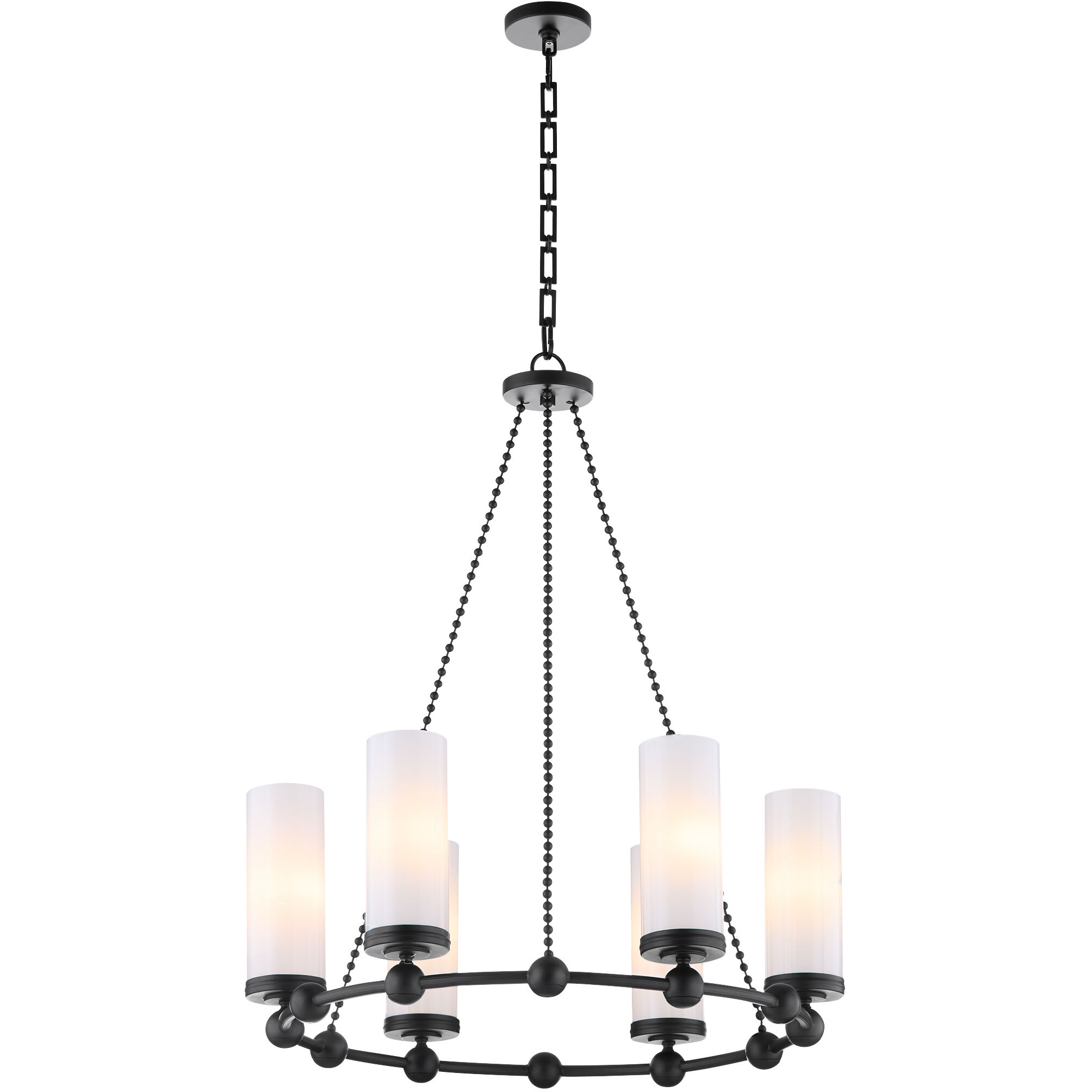Lee Boulevard 6 Light 30 inch Matte Black Chandelier Ceiling Light