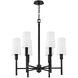 Fenwick 6 Light 28 inch Black Chandelier Ceiling Light