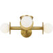 Kelly by Kelly Wearstler Nodes 4 Light 18 inch Burnished Brass Semi-Flush Mount Ceiling Light