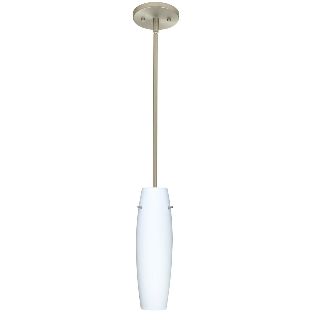 Suzi 1 Light Satin Nickel Stem Pendant Ceiling Light