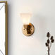 Bowtie 1 Light 6 inch Laquered Gold Bath Bar Wall Light