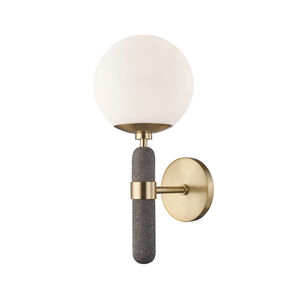 Brielle 1 Light 7 inch Aged Brass Wall Sconce Wall Light