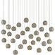 Giro 30 Light 54 inch Nickel Multi-Drop Pendant Ceiling Light