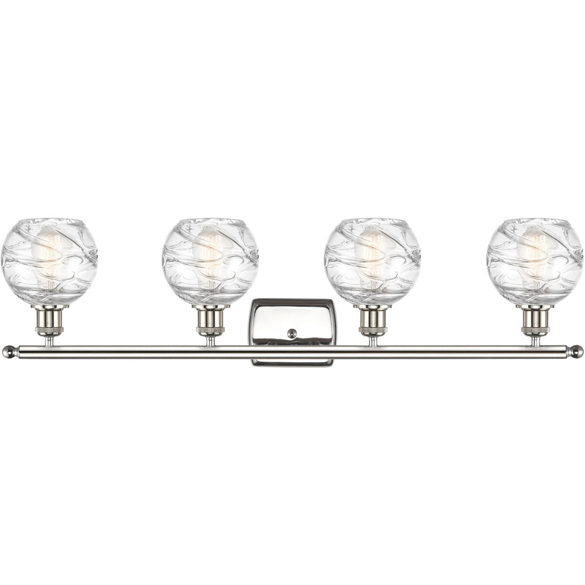 Ballston Small Deco Swirl LED 36 inch Polished Nickel Bath Vanity Light Wall Light, Ballston