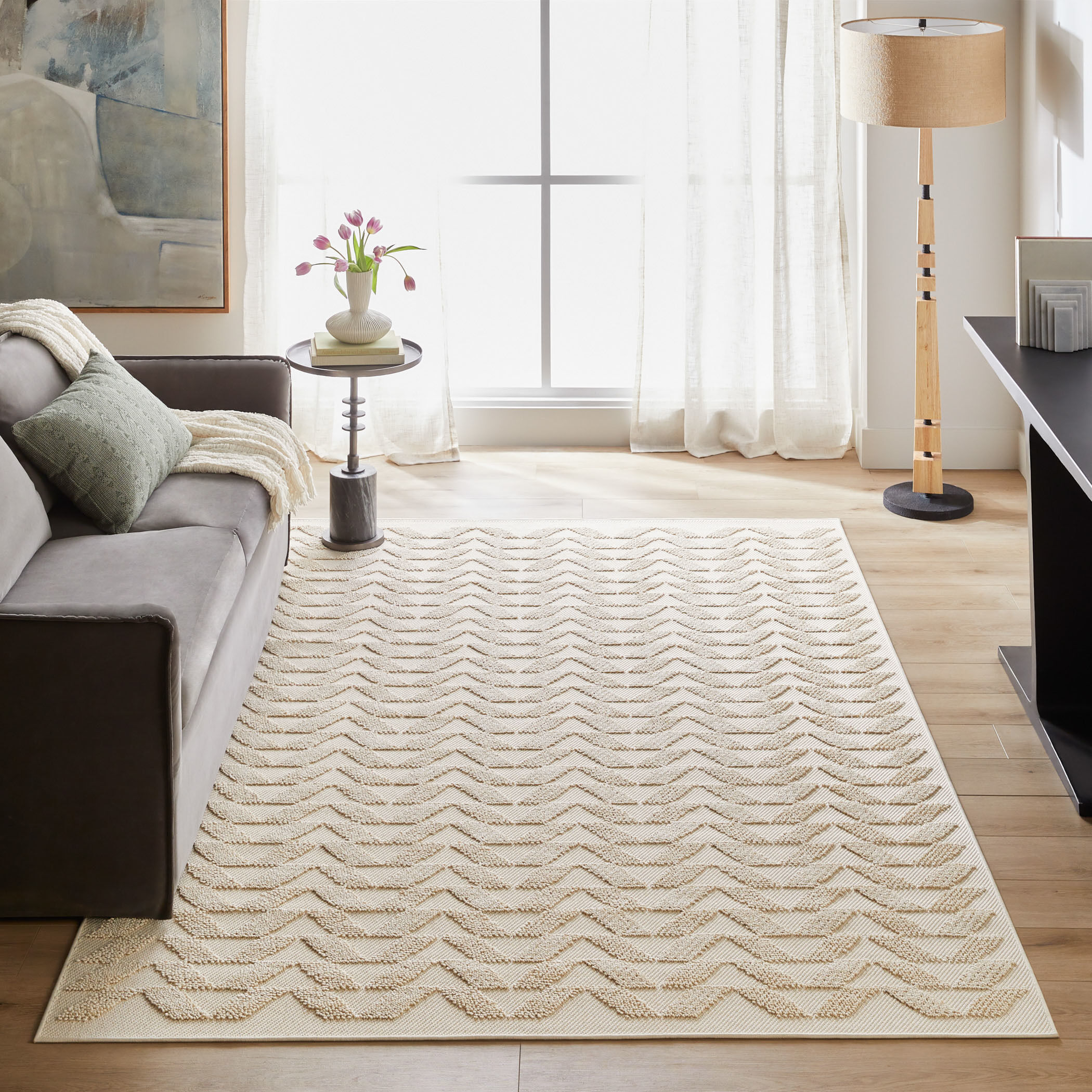 Forza 59 X 32 inch Neutral Rug in 2 x 5