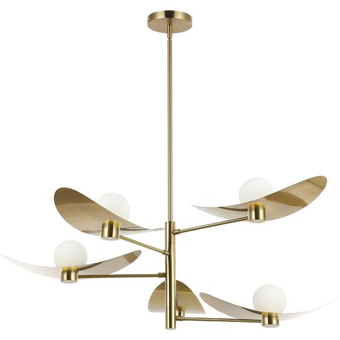Christobel LED 40 inch Aged Brass Chandelier Ceiling Light