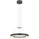 Corona LED 16 inch Satin Black Pendant Ceiling Light