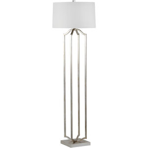 Deacon 63 inch 150.00 watt Silver Leaf Floor Lamp Portable Light