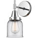 Caden 1 Light 5 inch Polished Chrome Sconce Wall Light in Clear Glass