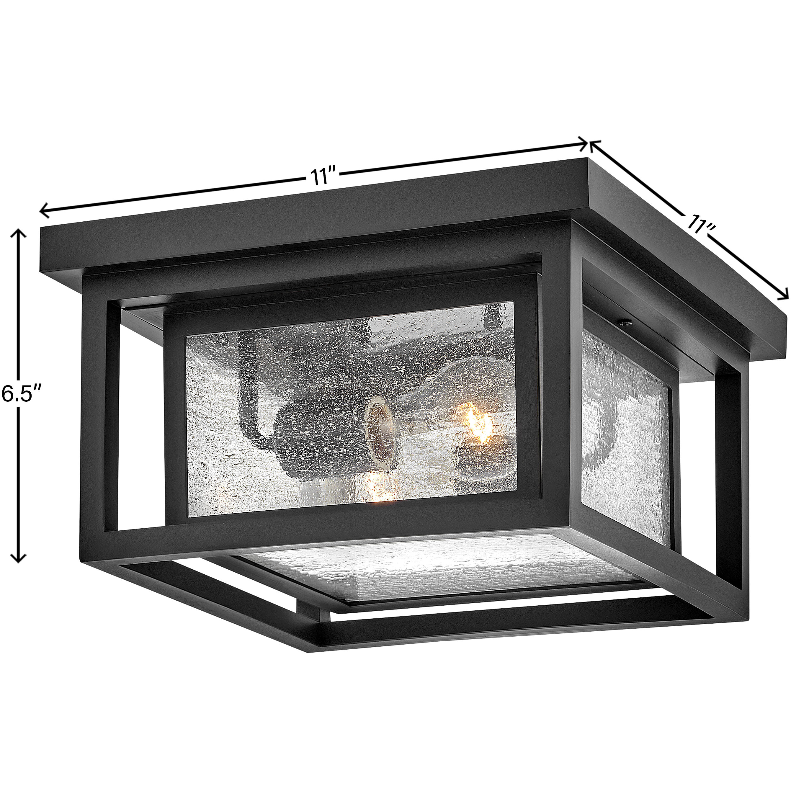 Coastal Elements Republic 11 inch Black Outdoor Flush Mount, Estate Series