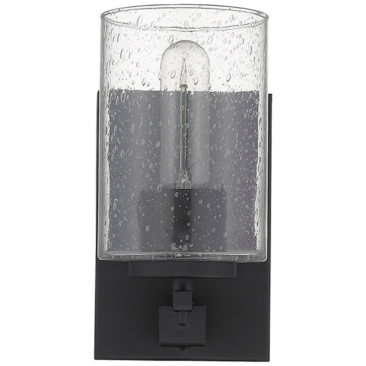 Builder's Choice 1 Light 7 inch Matte Black Exterior Wall Mount