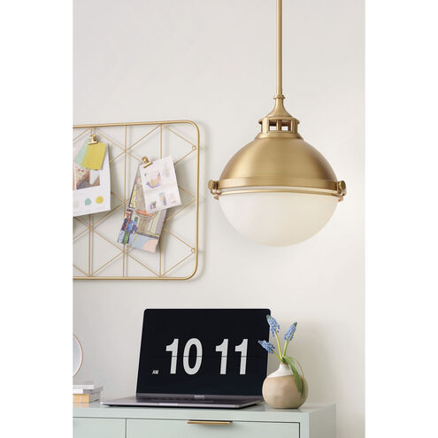 Fletcher 2 Light 13.5 inch Satin Brass Indoor Pendant Ceiling Light