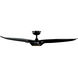 Morpheus III 60 inch Gloss Black Downrod Ceiling Fan in 3500K