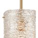 Chiseled Ice 1 Light 7 inch Satin Brass Mini Pendant Ceiling Light