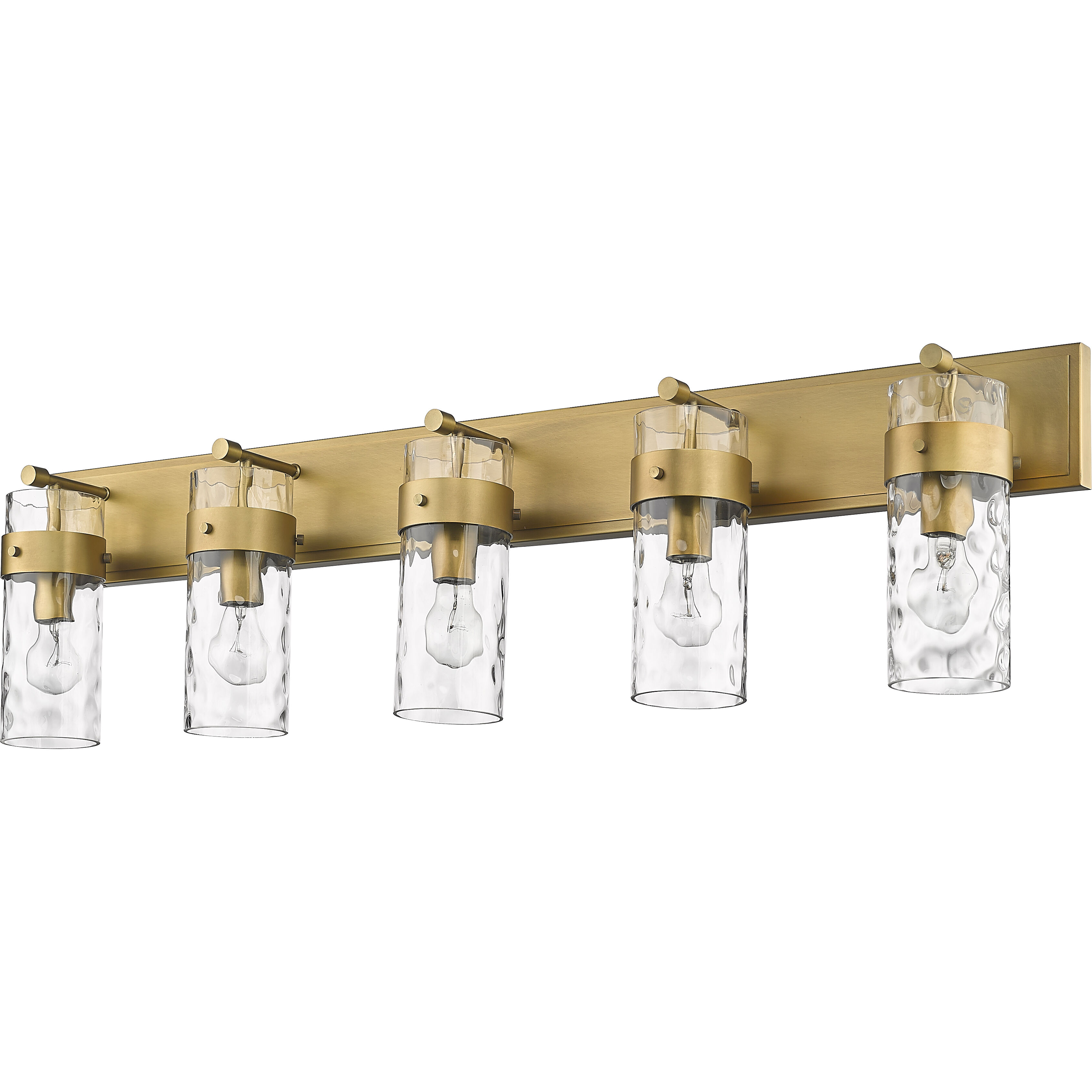 Fontaine 5 Light 44 inch Rubbed Brass Vanity Wall Light in Rubbed Bronze