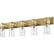 Fontaine 5 Light 44 inch Rubbed Brass Vanity Wall Light in Rubbed Bronze