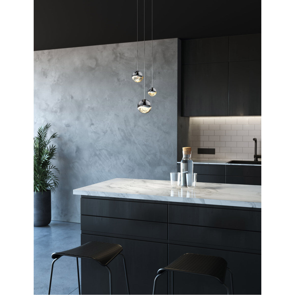 Grapes LED 8.25 inch Polished Chrome Cluster Pendant Ceiling Light in Assorted