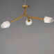 Blossom LED 20 inch Natural Aged Brass Flush Mount Ceiling Light