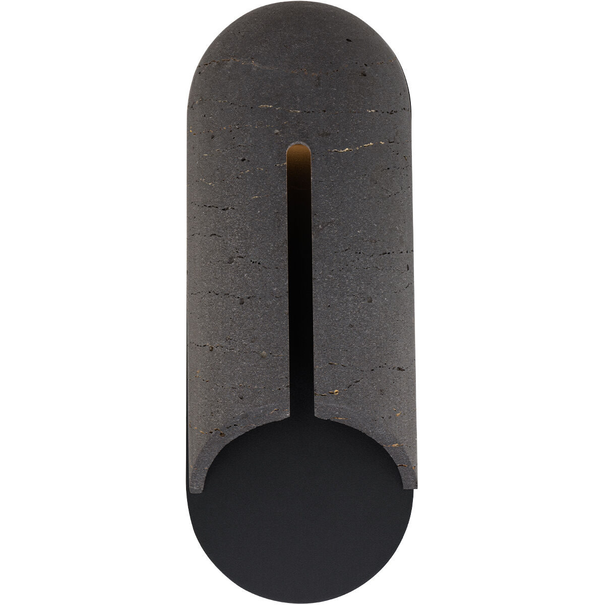 Clog LED 22 inch Bassalt Stone and Black Outdoor Wall Lighting in 3500K