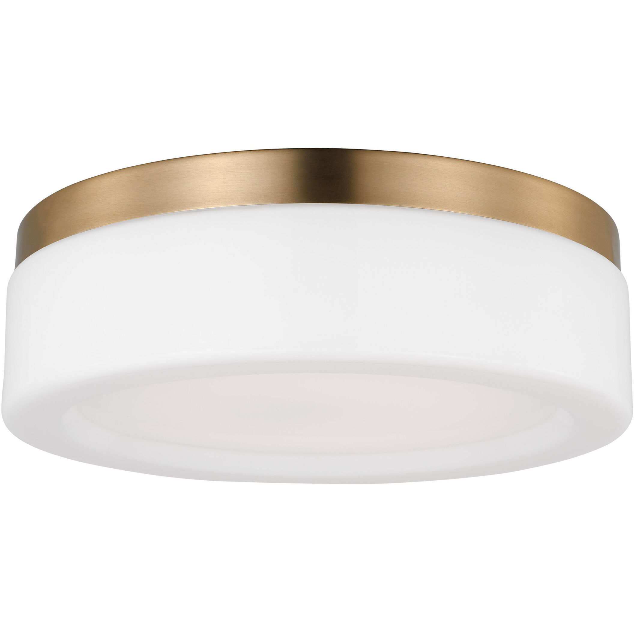 Rhett LED 12 inch Satin Brass Flush Mount Ceiling Light, Medium