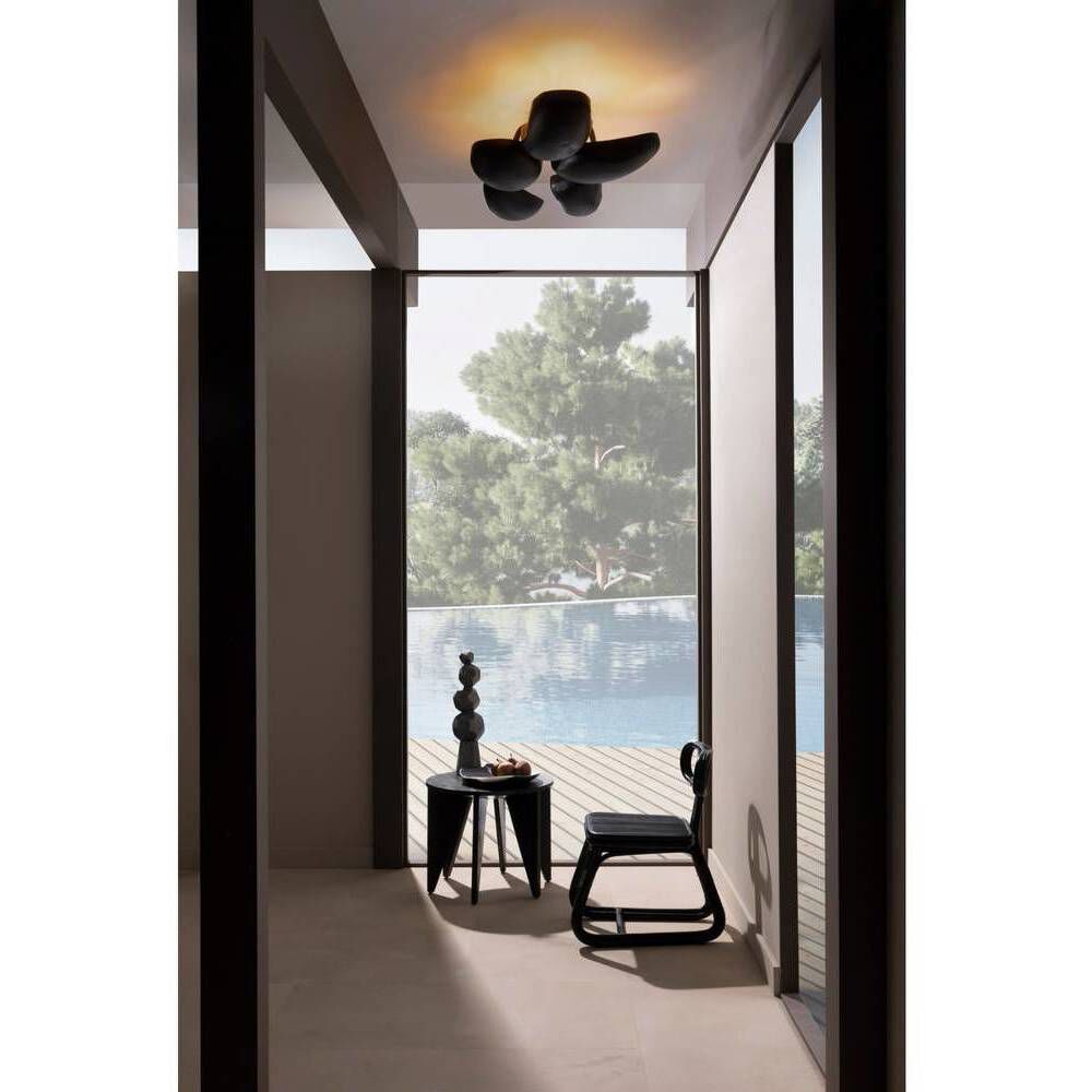 Theo 54.5 inch Blackened Iron Flush Mount Ceiling Light