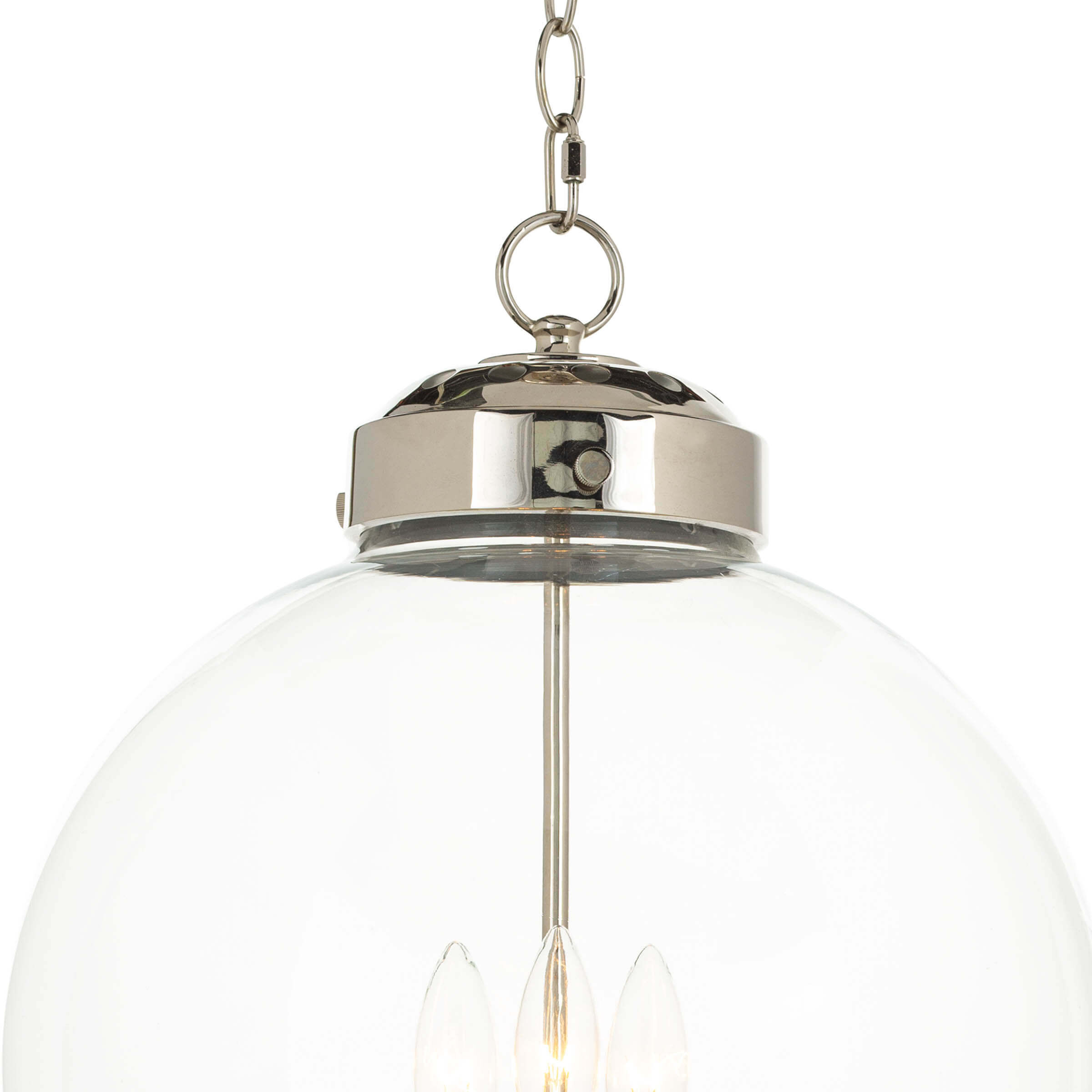 Globe 3 Light 15 inch Polished Nickel Pendant Ceiling Light