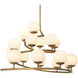 Brissac 16 Light 37.4 inch Antique Brass and White Glass Chandelier Ceiling Light