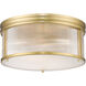 Carnaby 4 Light 18 inch Modern Gold Flush Mount Ceiling Light