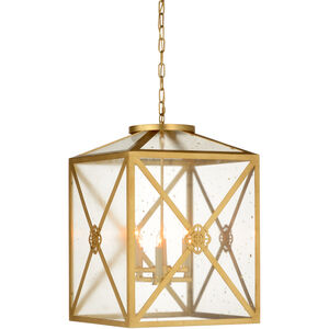 Shayla Copas 6 Light 18 inch Antique Gold/Clear/Gold Flecks Lantern Pendant Ceiling Light