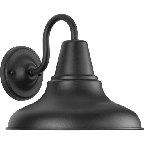 District Outdoor Wall Lantern in Black, Standard Lamping