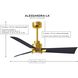 Atlas Alessandra-LK 42 inch Matte Black with Gray Ash Blades Indoor/Outdoor Ceiling Fan