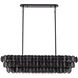 Uroko 9 Light 16 inch Black Nickel Linear Pendant Ceiling Light
