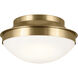 Bretta 2 Light 13.5 inch Brushed Natural Brass Flush Mount Ceiling Light