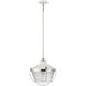 Seaway Passage 1 Light 14 inch White with Polished Chrome Pendant Ceiling Light