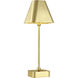 Gadabout 20 inch 3 watt Polished Brass Cordless Table Lamp Portable Light