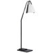 Frey 54.5 inch 60 watt Satin Black Floor Lamp Portable Light