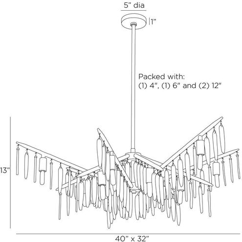 Gia 12 Light 40 inch Champagne Chandelier Ceiling Light