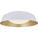 Flare LED 18 inch Matte White with Gold Inner Flush Mount Ceiling Light