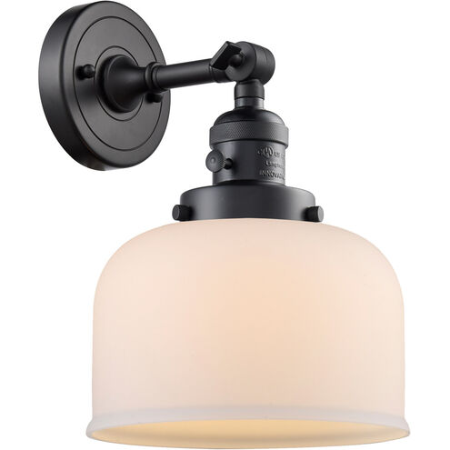 Franklin Restoration Large Bell LED 8 inch Matte Black Sconce Wall Light, Franklin Restoration