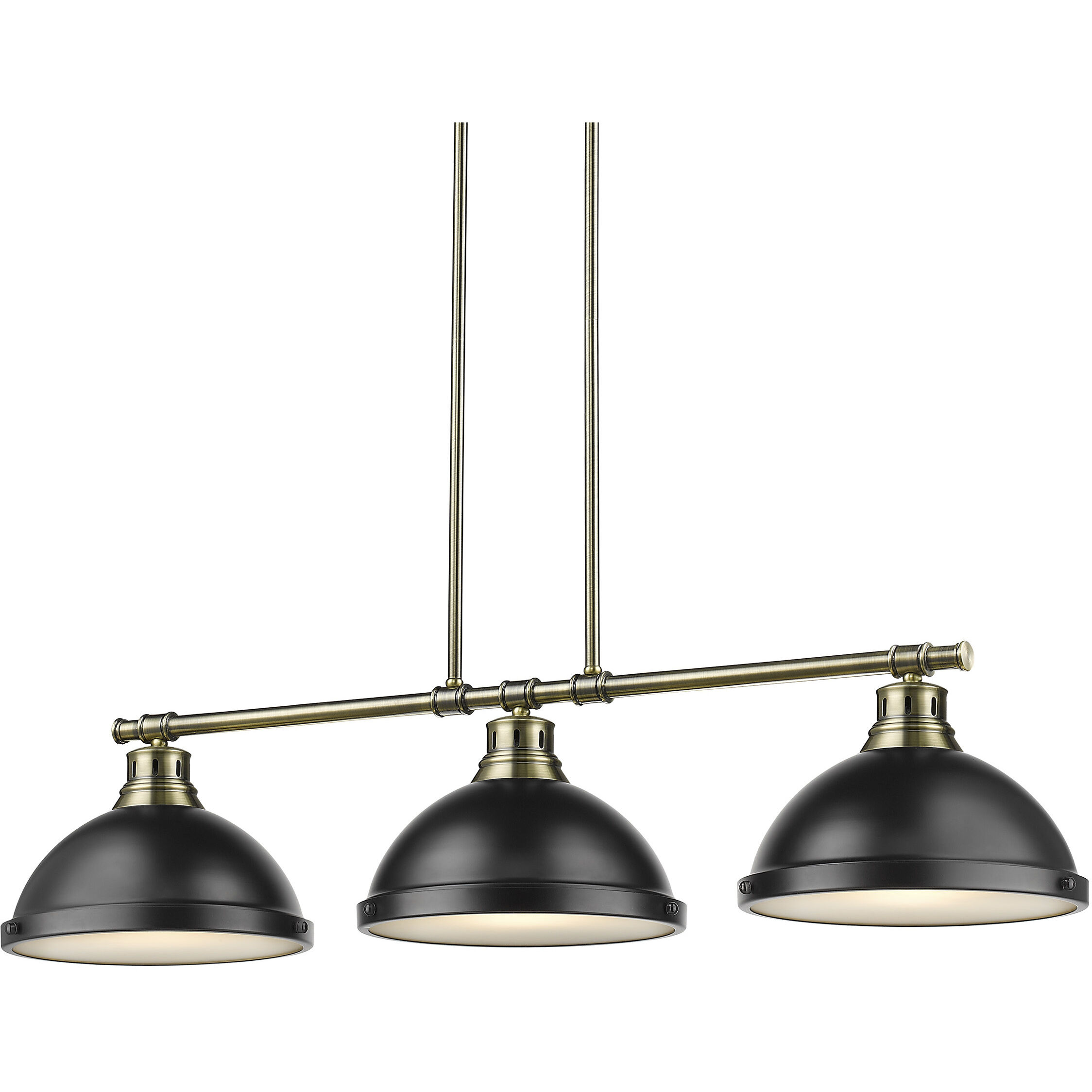 Yep Duncan Island Light Ceiling Light in Aged Brass, Matte Black