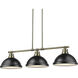 Yep Duncan Island Light Ceiling Light in Aged Brass, Matte Black