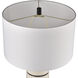 Emerson 30 inch 150.00 watt White Glazed with Matte Black Table Lamp Portable Light