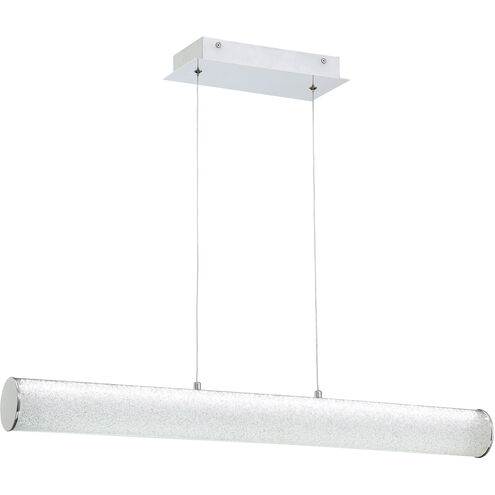 Quilla LED 33 inch Chrome Pendant Ceiling Light in Diamond